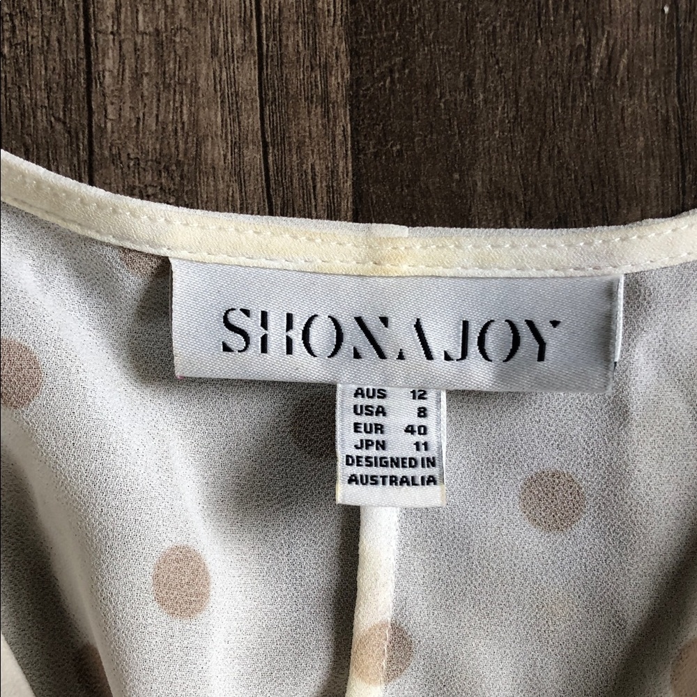 Shona Joy Sophia Plunged Ruffle Mini Polka Dot Dress 8 - Picture 8 of 14